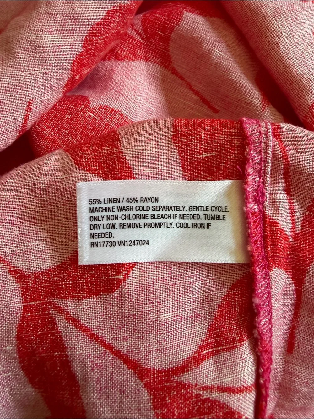 kate spade pink & red floral V-neck dress
